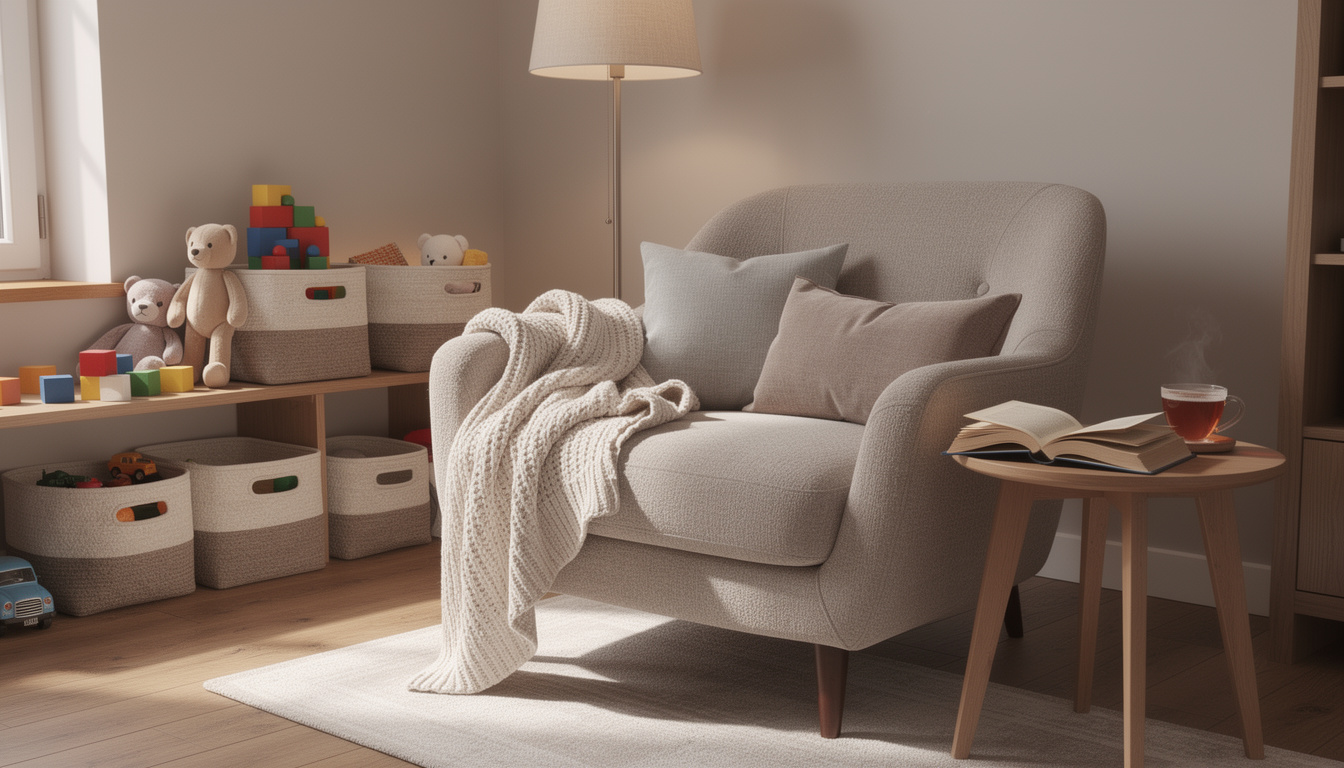 découvrez des astuces pratiques pour aménager un coin adulte cosy dans votre salon tout en gardant l'espace convivial malgré la présence des jouets des enfants.