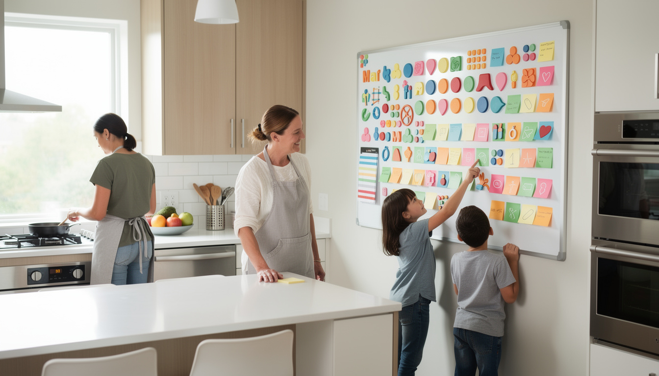 découvrez comment un tableau blanc en cuisine peut simplifier l'organisation des tâches familiales et favoriser la collaboration au quotidien.
