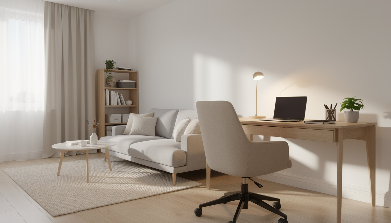 découvrez comment aménager un coin bureau fonctionnel dans votre salon de 20 m² sans effectuer de travaux ni dépenser beaucoup, grâce à des astuces simples et économiques.